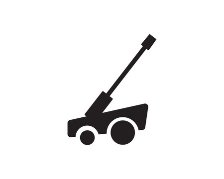 Artillery bomb icon vector symbol design illustration