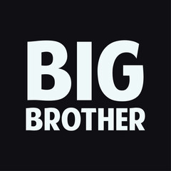 Big brother typography t-shirt design for kids