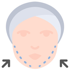 Obraz na płótnie Canvas Jaw surgery icon. Flat design. For presentation, graphic design, mobile application.