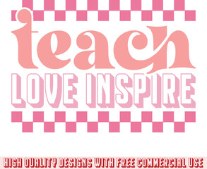 teacher retro svg design and digital download