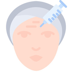 Botox injection icon. Flat design. For presentation, graphic design, mobile application.