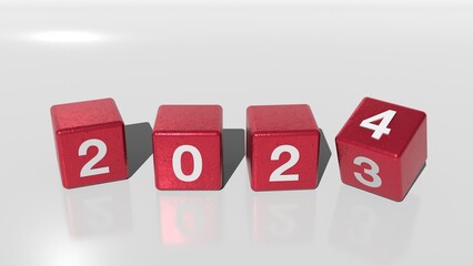 Obraz premium Happy new year business strategy purpose or portfolio