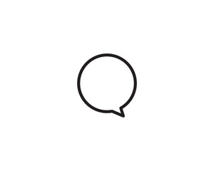 Bubble message icon vector symbol design isolated