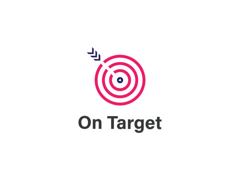 arrow right on target logo design template