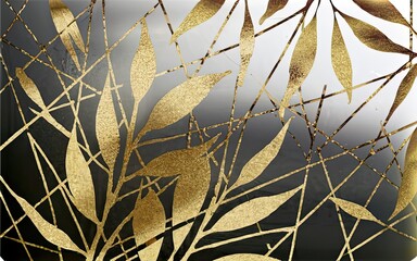 Gold leaf texture background with Generative AI.