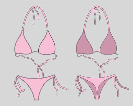 Vector illustration of women's bikini