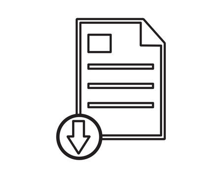 Download document archive vector icon illustration