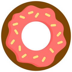 Donut icon. Flat design. For presentation, graphic design, mobile application.
