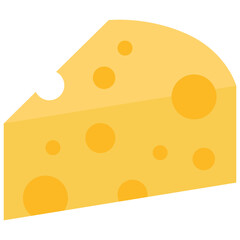 Cheese icon. Flat design. For presentation, graphic design, mobile application.