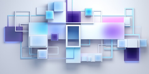 Abstract geometric background art concept, blocks, cubes, volumetric effect, banner, technology