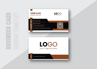 Double-sided creative business card template. Portrait and landscape orientation. H.orizontal and vertical layout. Vector illustration.
