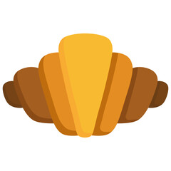 Croissant icon. Flat design. For presentation, graphic design, mobile application.