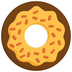 Donut icon. Flat design. For presentation, graphic design, mobile application.