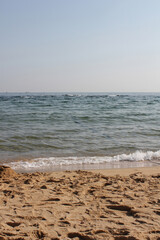 Beach of sand with sea