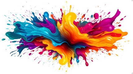 Create a vibrant abstract art design PNG with a white background.