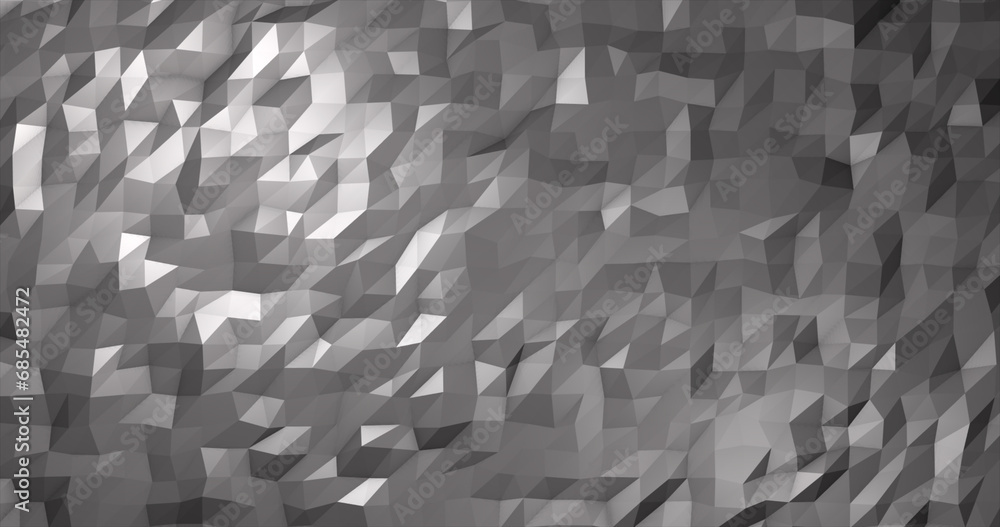 Poster abstract gray silver low poly triangular mesh background