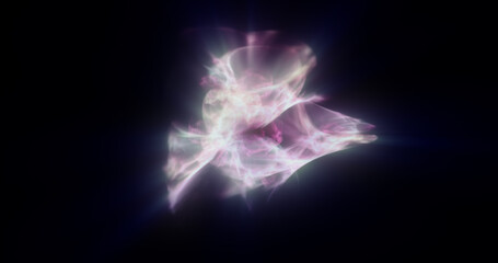 Multicolored energy glowing cosmic magic smoke dust futuristic bright background