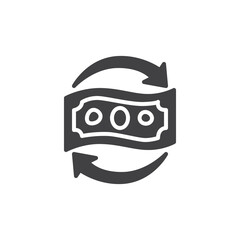 Money transfer vector icon