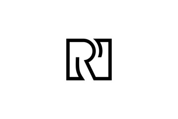 Letter RN Logo Design Vector 