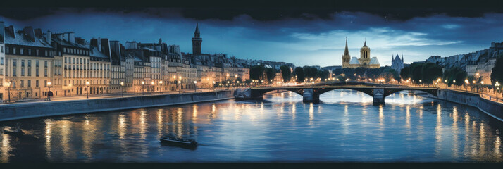 Fototapeta premium A Paris landscape, panoramic view
