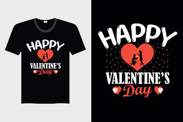 Happy Valentine's Day - Valentine's Day T-shirt Design, Vector Graphic, Vintage, Typography, T-shirt Vector