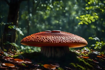 reishi or lingzhi mushroom on nature background 