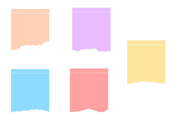 Pastel Torn Paper Notes Collection