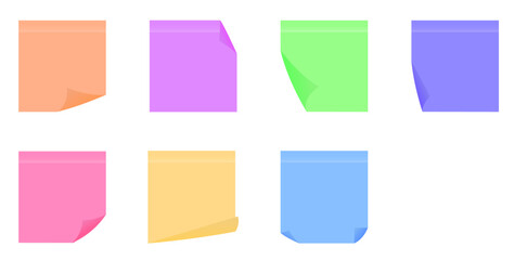 Fototapeta premium Colorful Sticky Notes Set