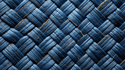 An intricate web of threads and textures, this woven mat evokes a sense of unity and depth within its mesmerizing pattern