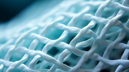 Obraz premium A mesmerizing display of fluid aqua and turquoise hues intertwine in a wild and abstract mesh, evoking a sense of tranquility and endless possibilities