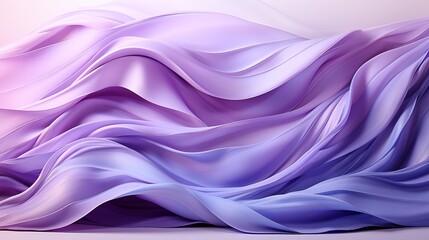 A mesmerizing ocean of vibrant lilac and violet fabric cascades in an ethereal wave, evoking a...