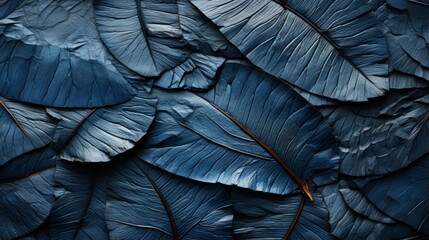 A vibrant blur of organic blues dance in the frame, as a single leaf holds the secrets of nature's wild and fluid beauty