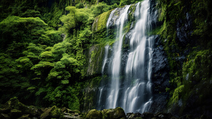 Waterfall in the Jungle. Generative Ai