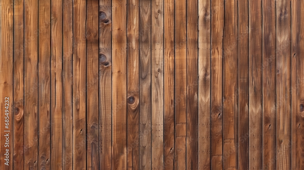Poster brown wooden fence isolated on a white background that separates the objects. there are clipping pat