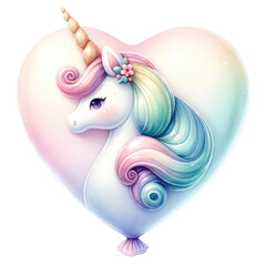 Hear Pastel Unicorn isolate.
