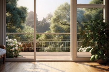 modern sliding glass window for a balcony designed
