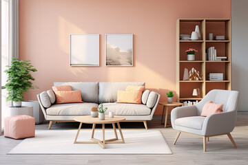 minimalist apartment living room color palette