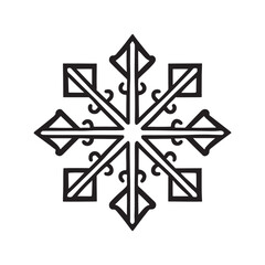 line illustration of snowflake winter season