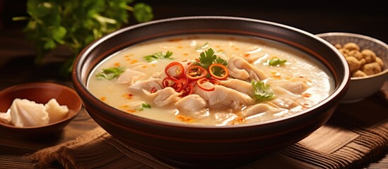 Soup made with conch meat and fish maw.