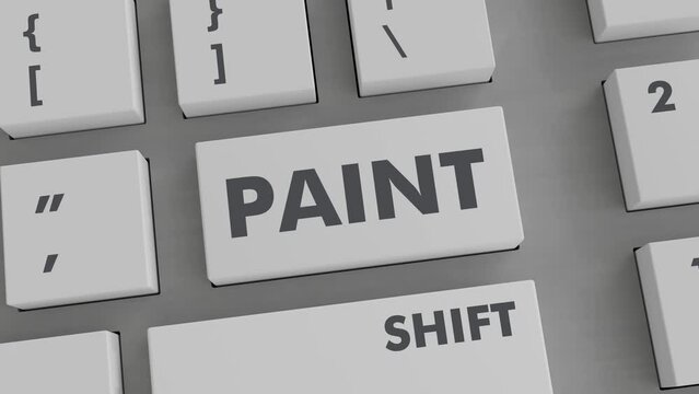 PAINT BUTTON PRESSING ON KEYBOARD