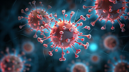 Coronavirus cell or Covid 19 cell disease