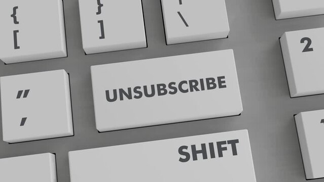 UNSUBSCRIBE BUTTON PRESSING ON KEYBOARD
