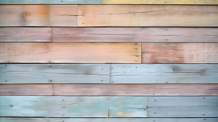 pastel wood planks texture. Generative AI.