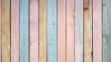 pastel wood planks texture. Generative AI. - obrazy, fototapety, plakaty