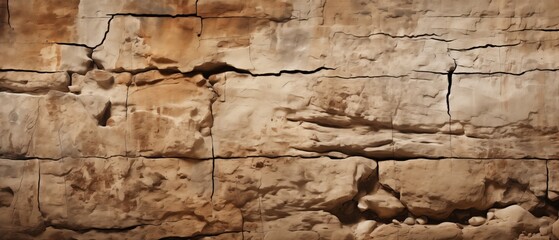 Travertine rock background. Its porous elegance, formed by mineral deposits, reflects the patient craftsmanship of nature.