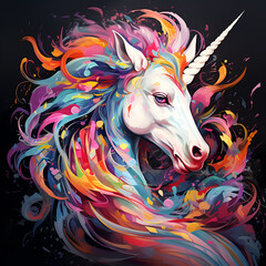 Artistic Style Unicorn Painting Drawing Artwork
