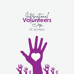 Vector International Volunteers Day Template