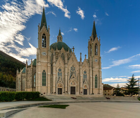 Fototapeta na wymiar view of the Basilica of Saint Mary of Sorrow in Castelpertoso