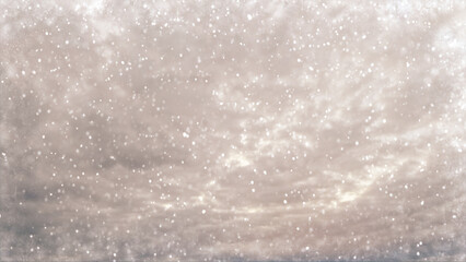 nice snow fall on clouds on sky bg - photo of nature