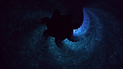 3D manual rendering abstract colorful fractal light background